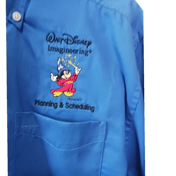 Devon & Jones imagineering Mens Button-Up Shirt Teflon-Protected Blue Medium - Picture 13 of 14